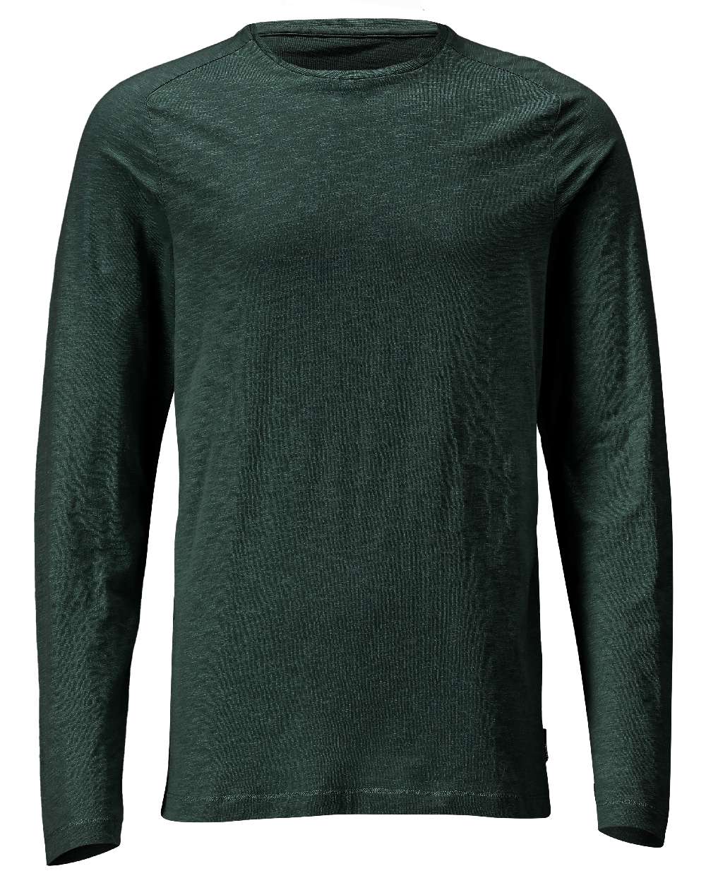 Forest Green Coloured Mascot Workwear Mens Customized Premium Long Sleeved T-Shirt on white background 