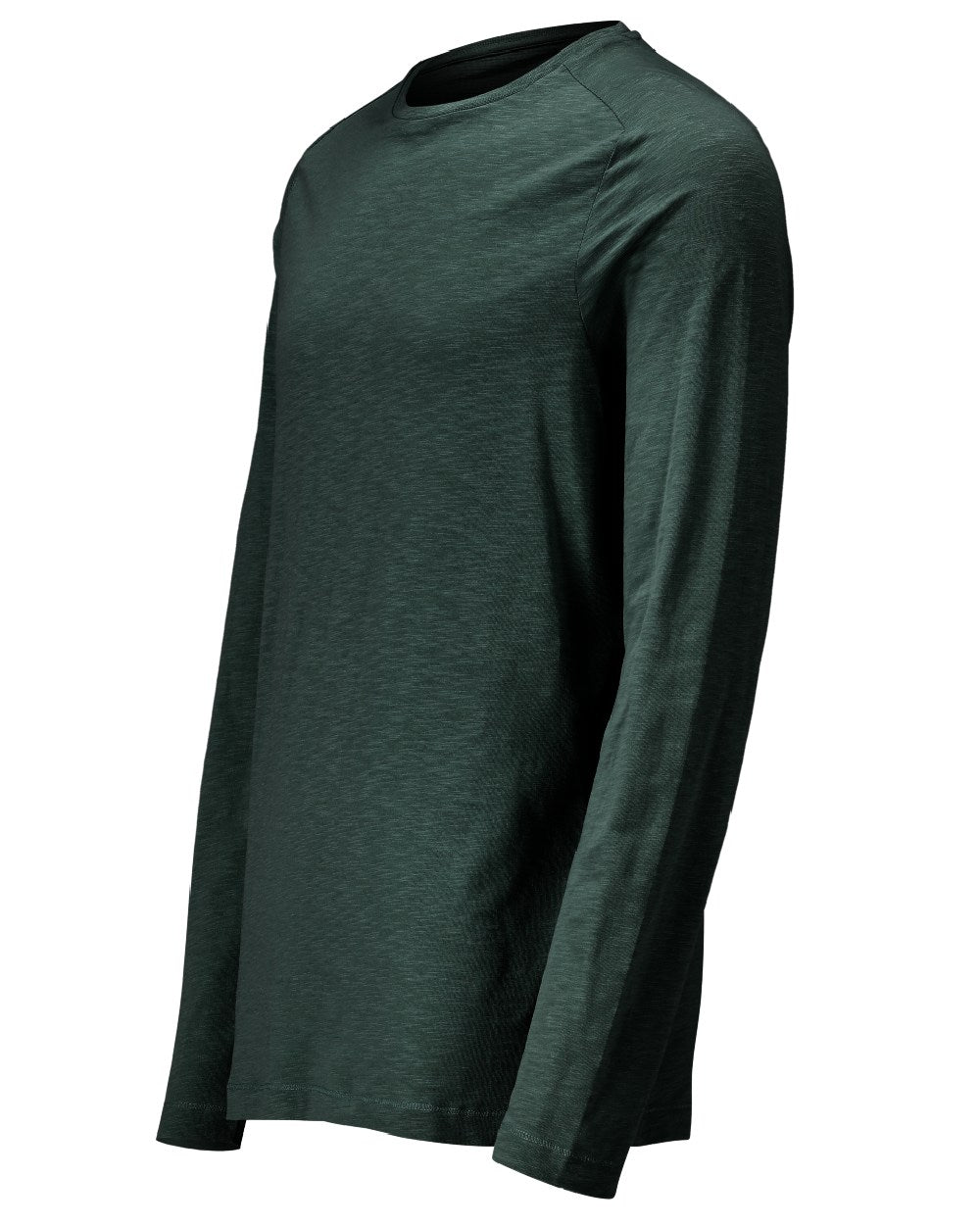 Forest Green Coloured Mascot Workwear Mens Customized Premium Long Sleeved T-Shirt on white background 