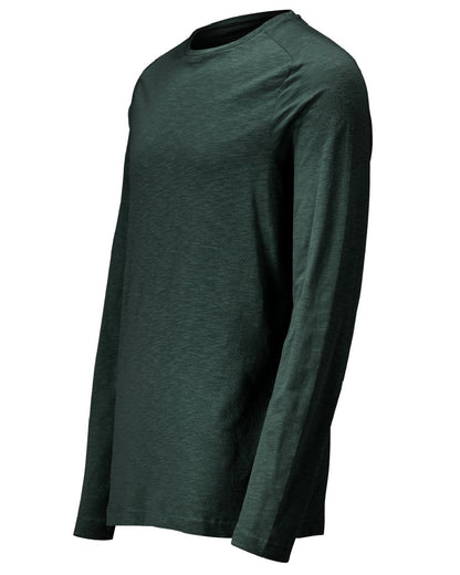 Forest Green Coloured Mascot Workwear Mens Customized Premium Long Sleeved T-Shirt on white background 
