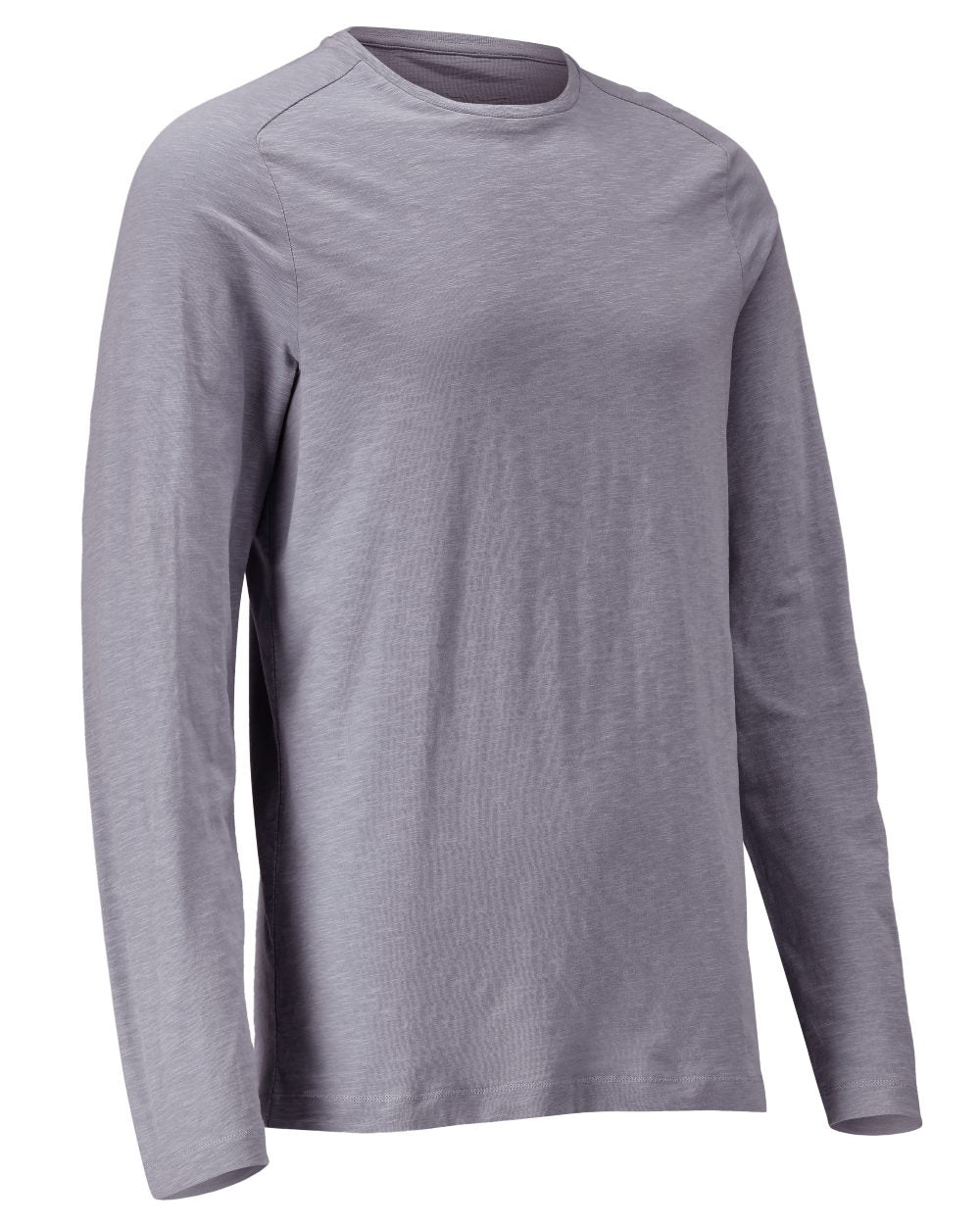 Light Stone Blue Coloured Mascot Workwear Mens Customized Premium Long Sleeved T-Shirt on white background 