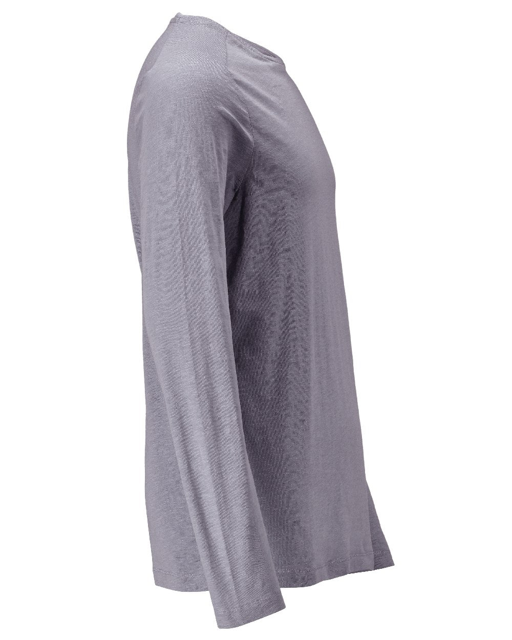 Light Stone Blue Coloured Mascot Workwear Mens Customized Premium Long Sleeved T-Shirt on white background 