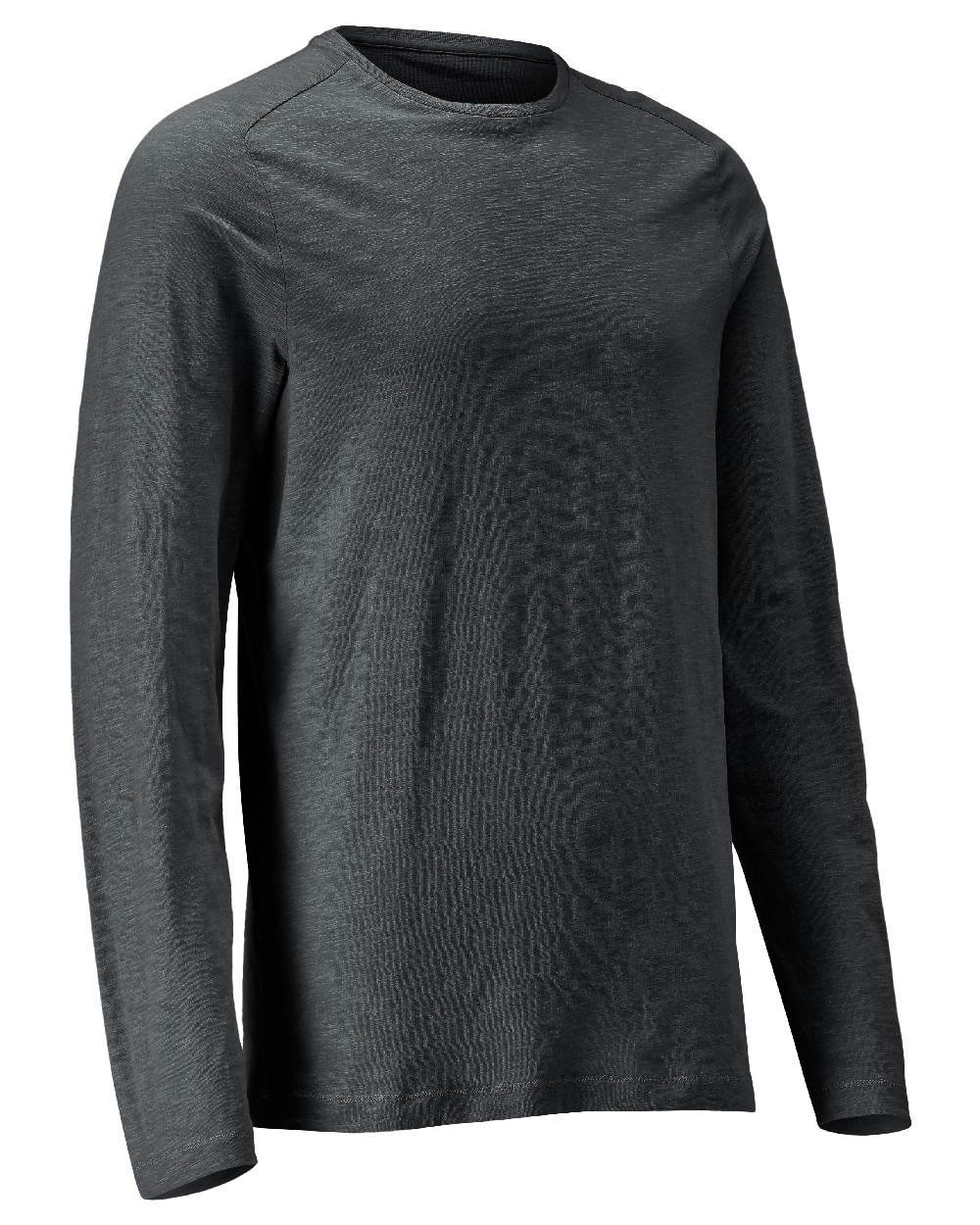 Stone Grey Coloured Mascot Workwear Mens Customized Premium Long Sleeved T-Shirt on white background 