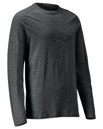 Stone Grey Coloured Mascot Workwear Mens Customized Premium Long Sleeved T-Shirt on white background 