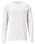 White Coloured Mascot Workwear Mens Customized Premium Long Sleeved T-Shirt on white background 