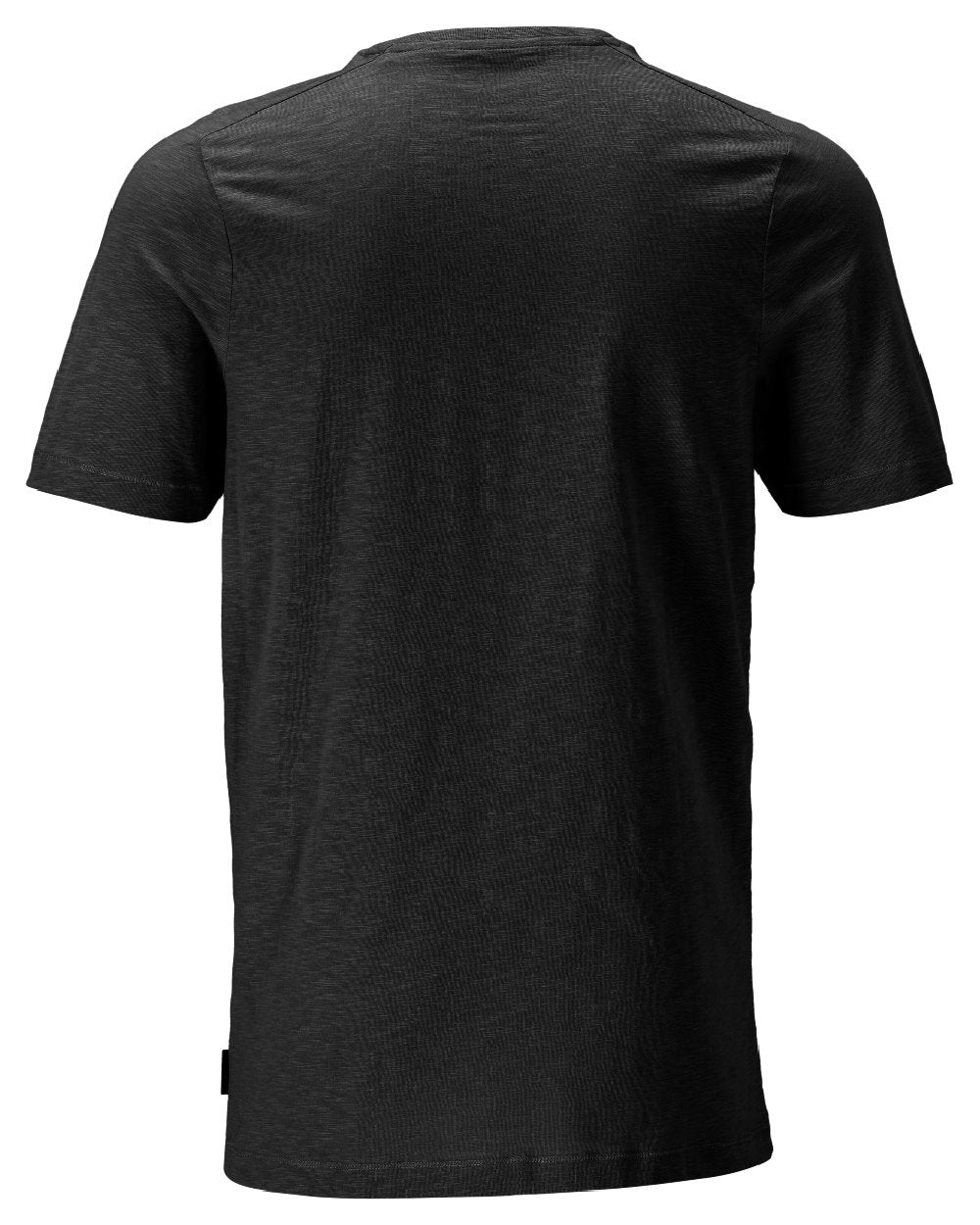 Black Coloured Mascot Workwear Mens Customized Premium Short Sleeve T-Shirt on white background 