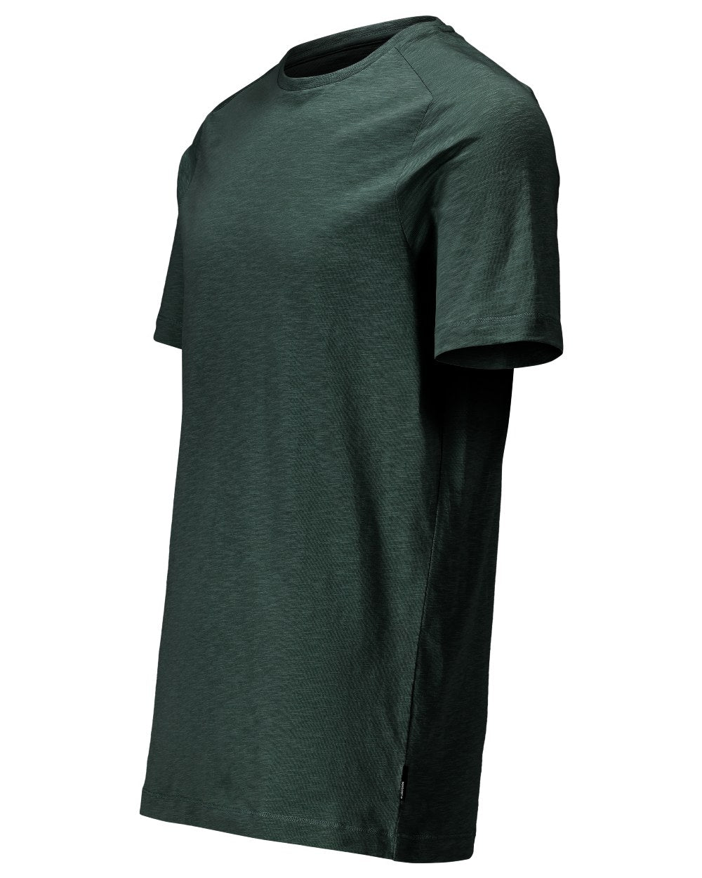 Forest Green Coloured Mascot Workwear Mens Customized Premium Short Sleeve T-Shirt on white background 
