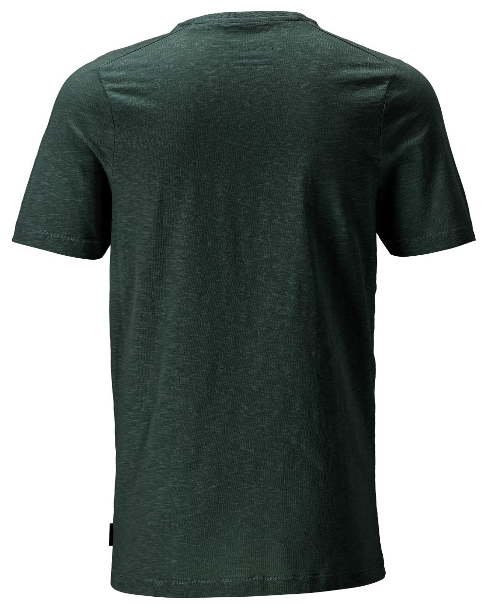 Forest Green Coloured Mascot Workwear Mens Customized Premium Short Sleeve T-Shirt on white background 