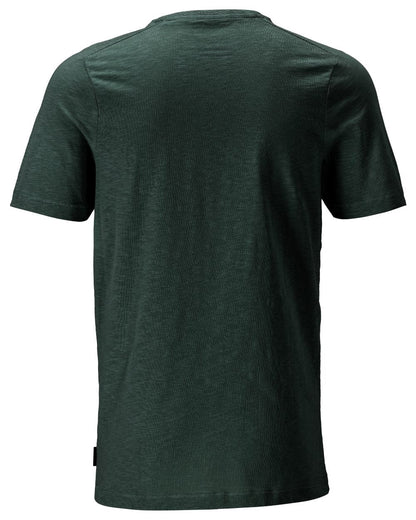 Forest Green Coloured Mascot Workwear Mens Customized Premium Short Sleeve T-Shirt on white background 