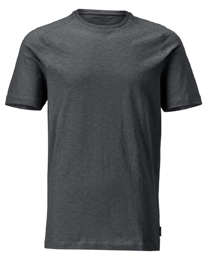 Stone Grey Coloured Mascot Workwear Mens Customized Premium Short Sleeve T-Shirt on white background 