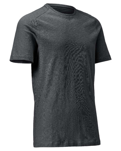 Stone Grey Coloured Mascot Workwear Mens Customized Premium Short Sleeve T-Shirt on white background 
