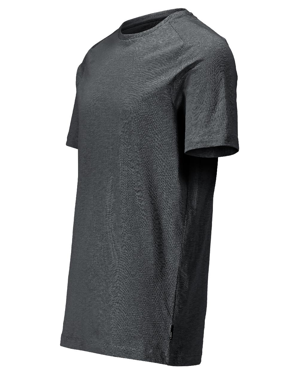 Stone Grey Coloured Mascot Workwear Mens Customized Premium Short Sleeve T-Shirt on white background 