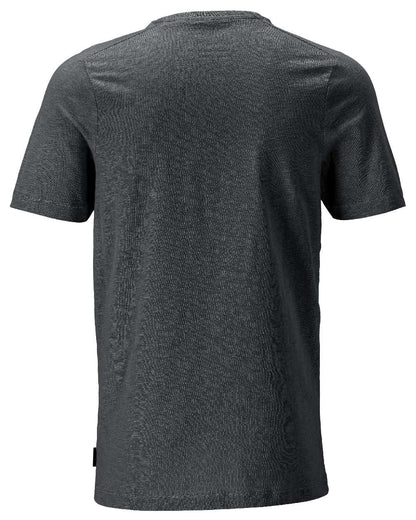 Stone Grey Coloured Mascot Workwear Mens Customized Premium Short Sleeve T-Shirt on white background 
