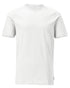 White Coloured Mascot Workwear Mens Customized Premium Short Sleeve T-Shirt on white background 