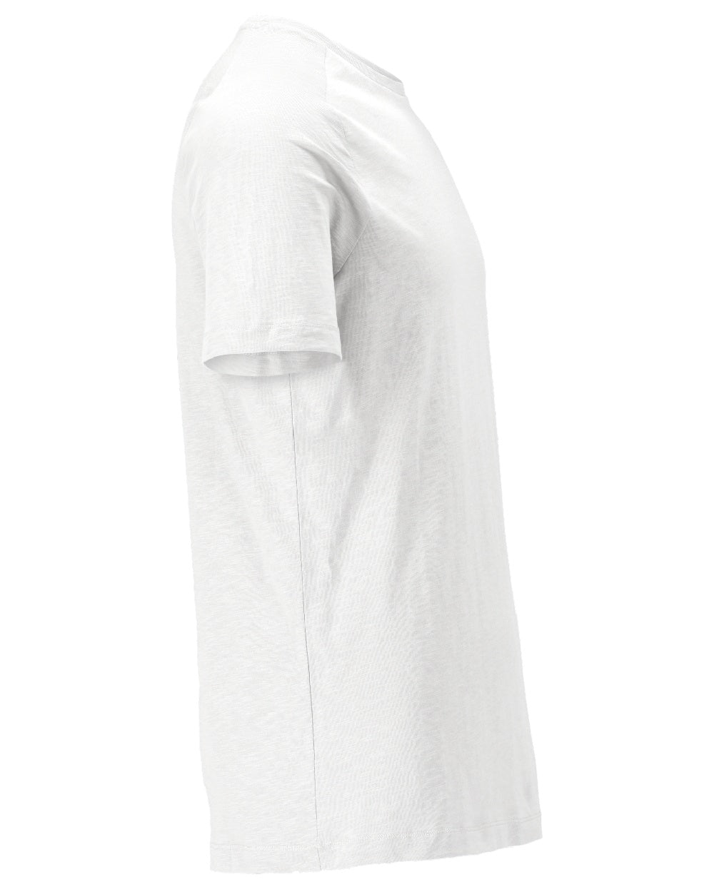 White Coloured Mascot Workwear Mens Customized Premium Short Sleeve T-Shirt on white background 