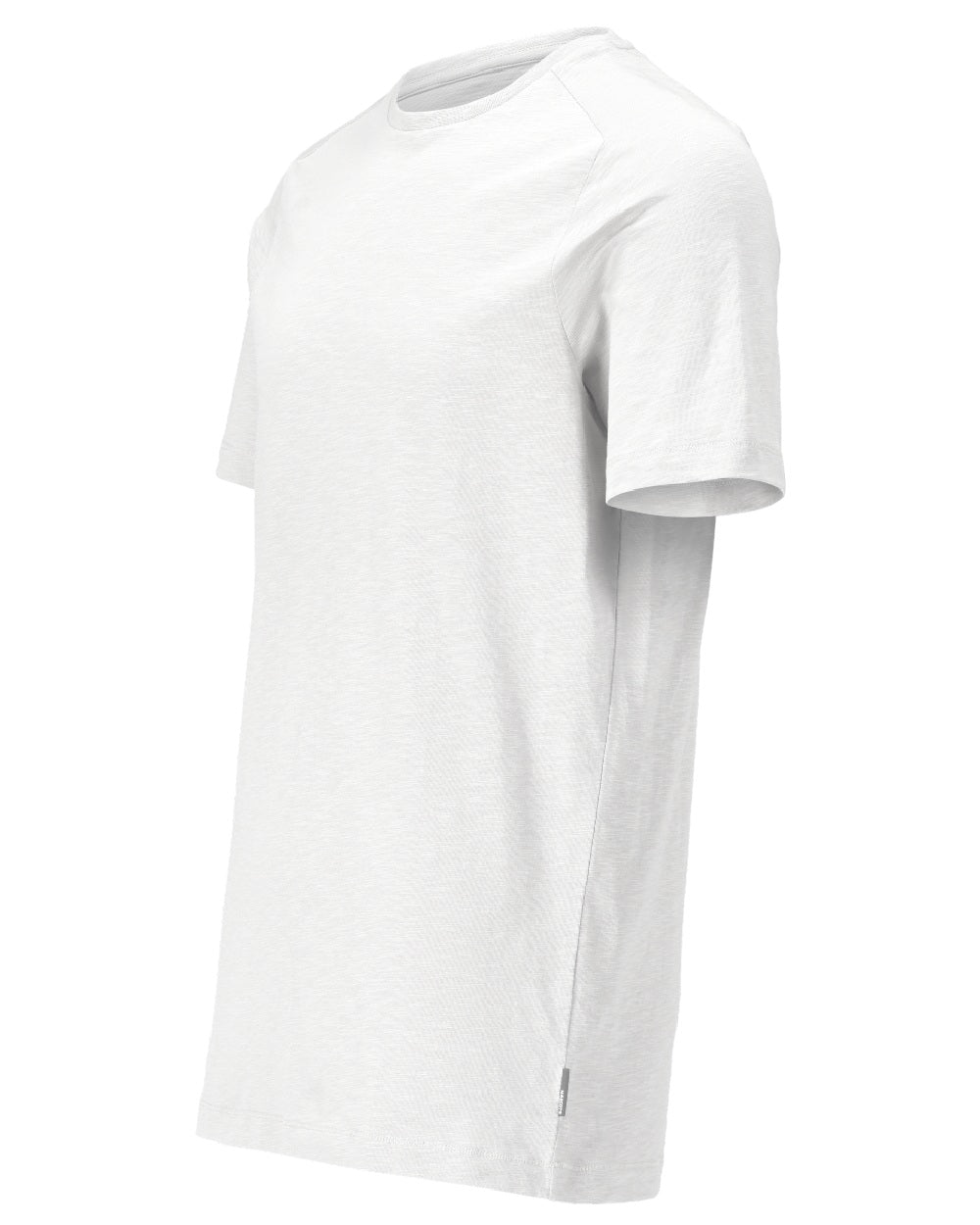 White Coloured Mascot Workwear Mens Customized Premium Short Sleeve T-Shirt on white background 