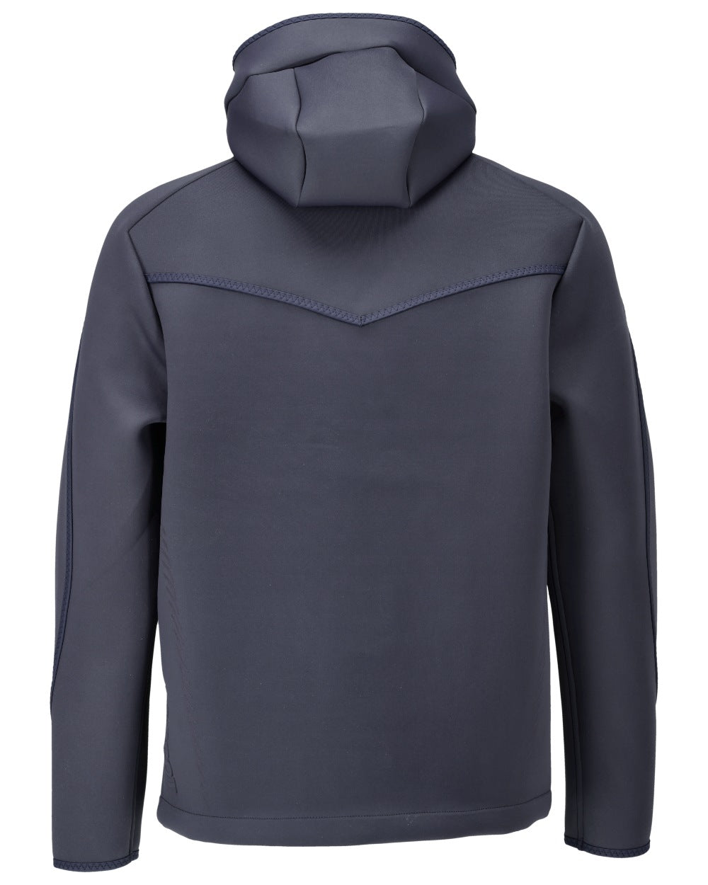 Dark Navy Coloured Mascot Workwear Mens Customized Reflective Softshell Jacket With Hood on white background 