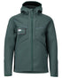 Forest Green Coloured Mascot Workwear Mens Customized Reflective Softshell Jacket With Hood on white background 