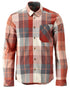Autumn Red Checked Coloured Mascot Workwear Mens Customized Shirt on white background 