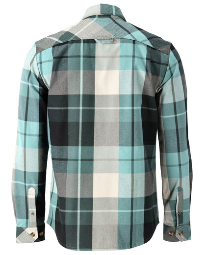 Forest Green Checked Coloured Mascot Workwear Mens Customized Shirt on white background 