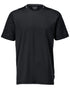 Black Coloured Mascot Workwear Mens Customized Short Sleeve T-Shirt on white background 