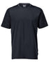 Dark Navy Coloured Mascot Workwear Mens Customized Short Sleeve T-Shirt on white background 