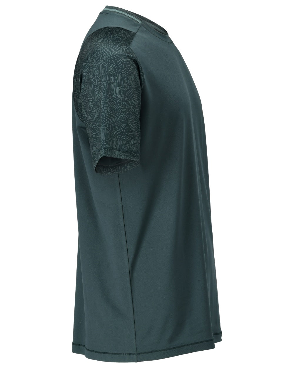 Forest Green Coloured Mascot Workwear Mens Customized Short Sleeve T-Shirt on white background 