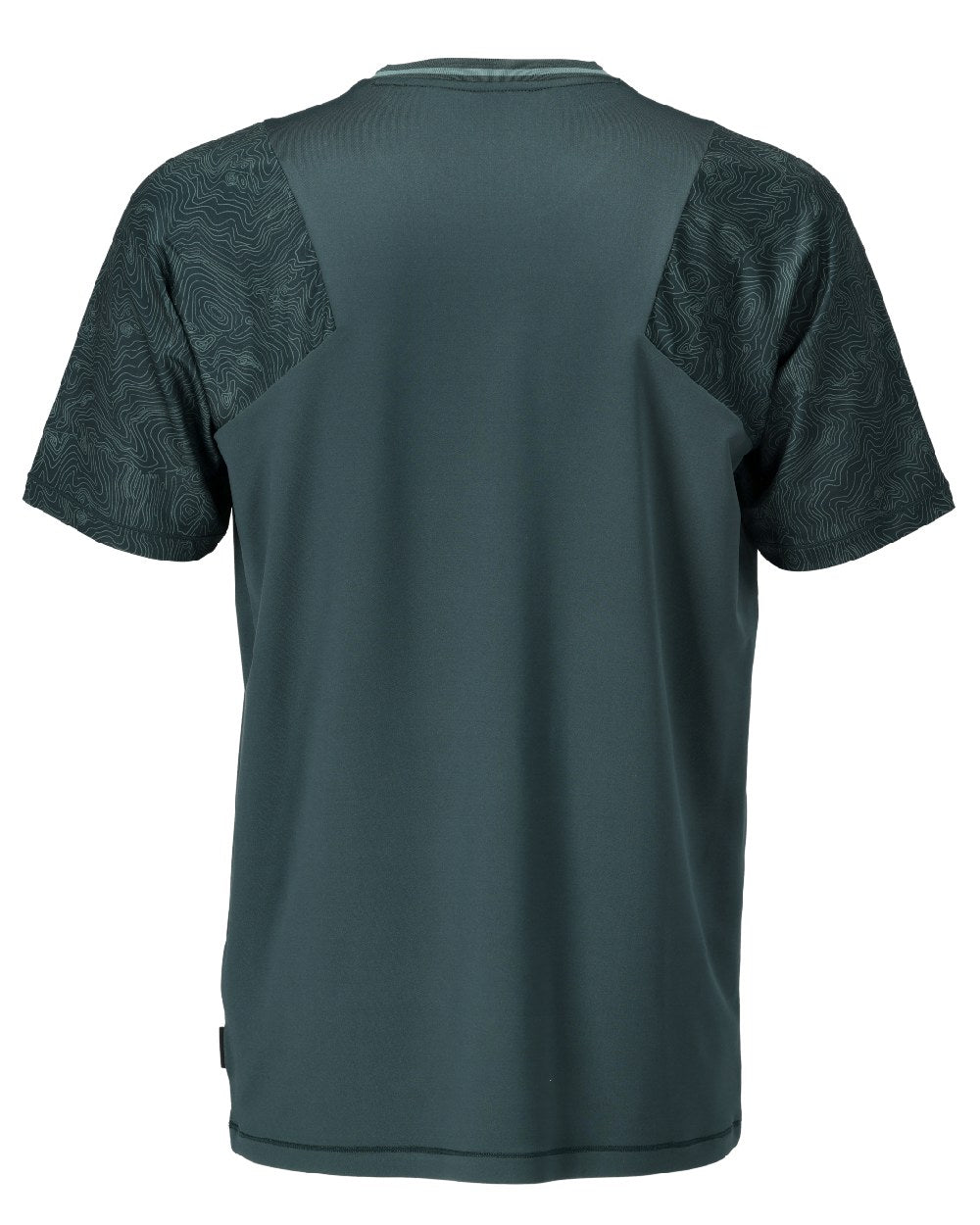 Forest Green Coloured Mascot Workwear Mens Customized Short Sleeve T-Shirt on white background 