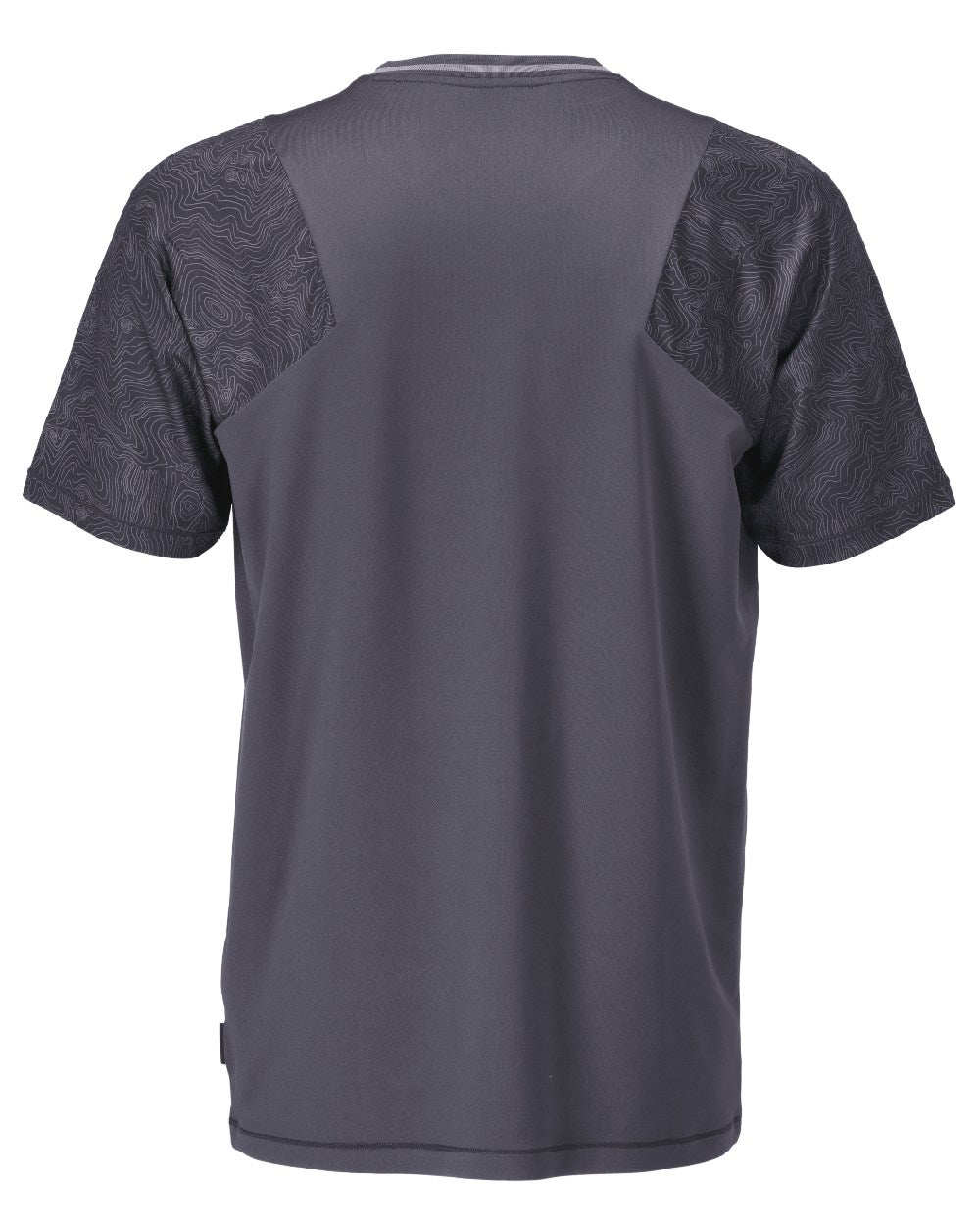 Stone Grey Coloured Mascot Workwear Mens Customized Short Sleeve T-Shirt on white background 