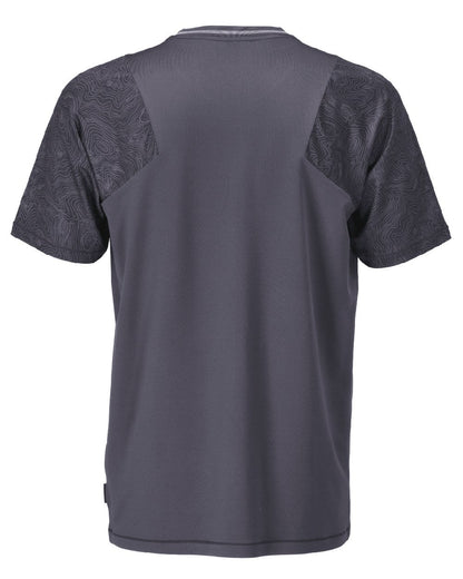 Stone Grey Coloured Mascot Workwear Mens Customized Short Sleeve T-Shirt on white background 