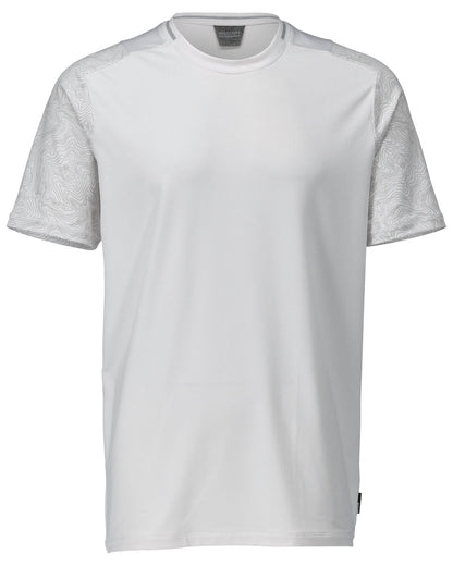 White Coloured Mascot Workwear Mens Customized Short Sleeve T-Shirt on white background 