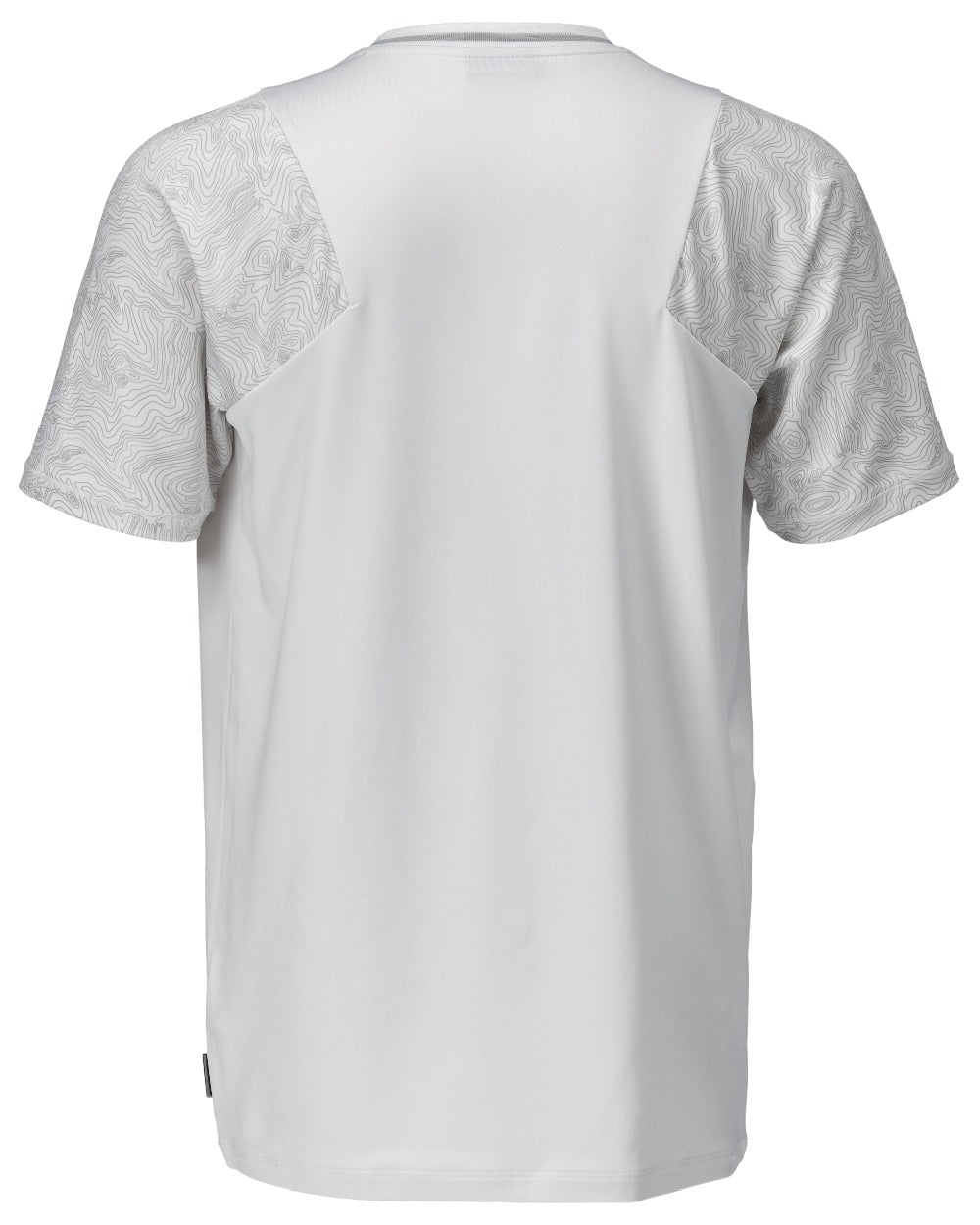 White Coloured Mascot Workwear Mens Customized Short Sleeve T-Shirt on white background 