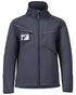 Dark Navy Coloured Mascot Workwear Mens Customized Softshell Jacket on white background 
