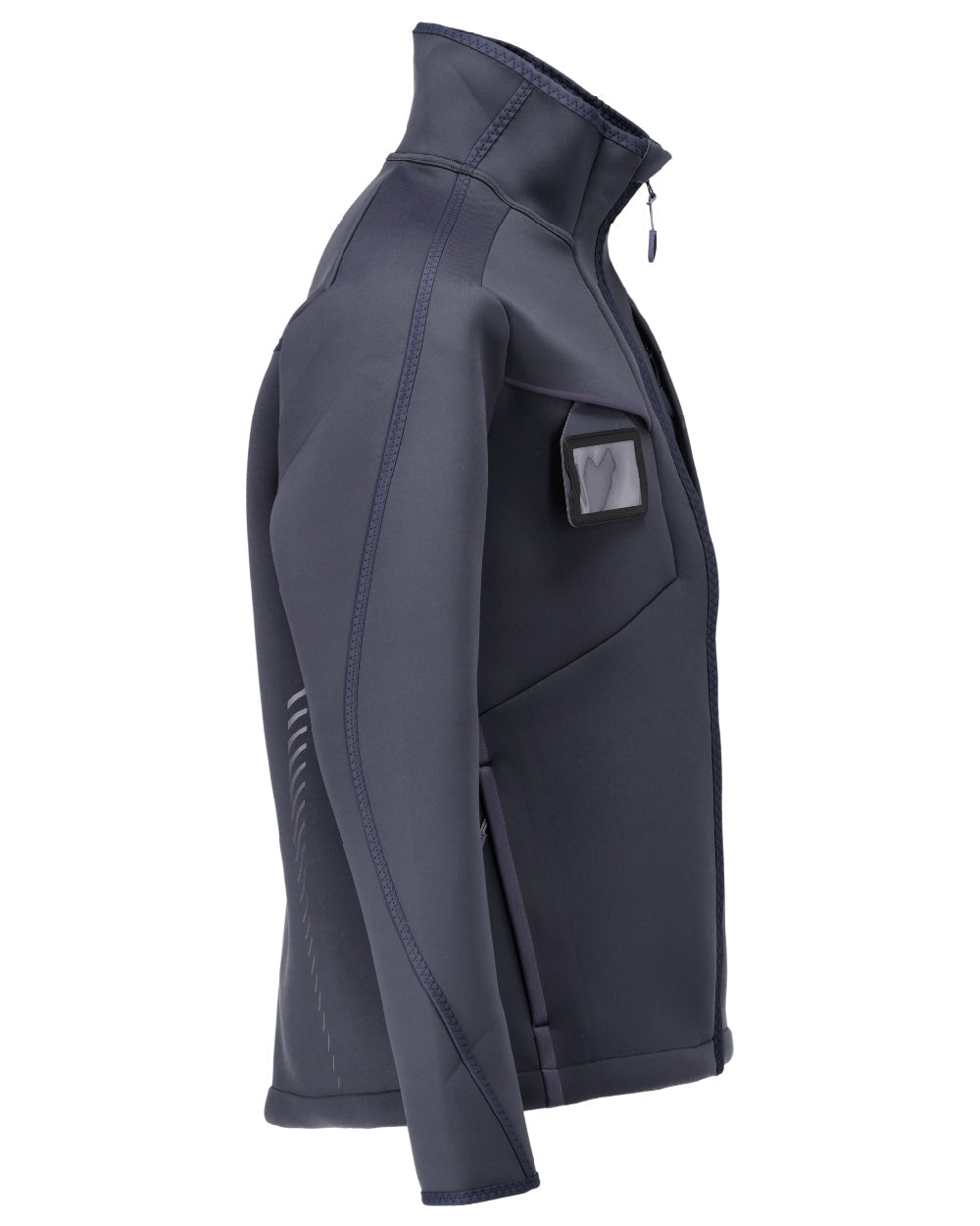 Dark Navy Coloured Mascot Workwear Mens Customized Softshell Jacket on white background 