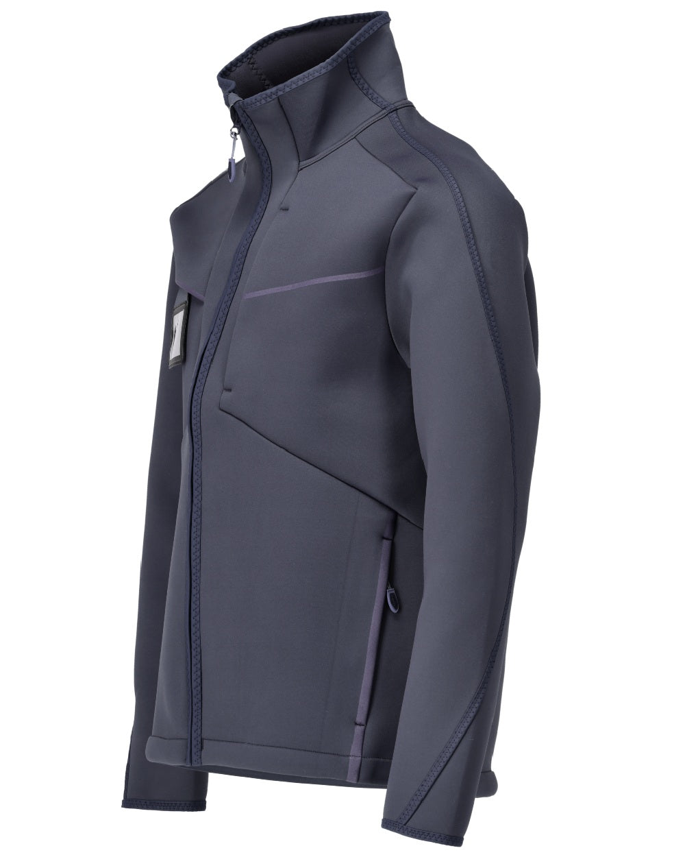 Dark Navy Coloured Mascot Workwear Mens Customized Softshell Jacket on white background 