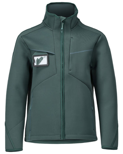 Forest Green Coloured Mascot Workwear Mens Customized Softshell Jacket on white background 