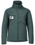 Forest Green Coloured Mascot Workwear Mens Customized Softshell Jacket on white background 