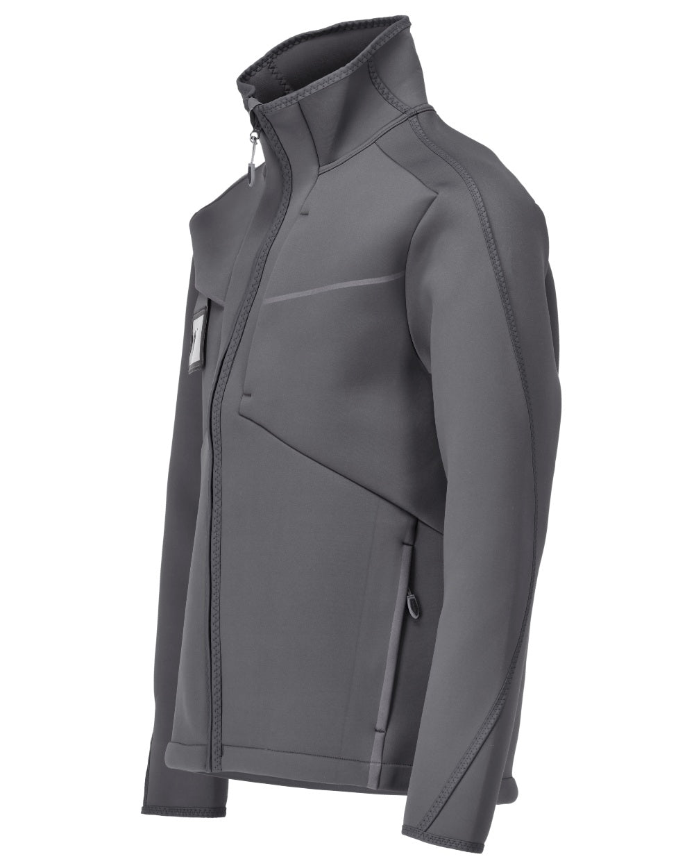 Stone Grey Coloured Mascot Workwear Mens Customized Softshell Jacket on white background 