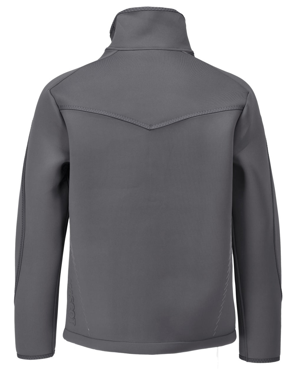 Stone Grey Coloured Mascot Workwear Mens Customized Softshell Jacket on white background 