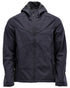 Dark Navy Coloured Mascot Workwear Mens Customized Softshell Jacket With Hood on white background 