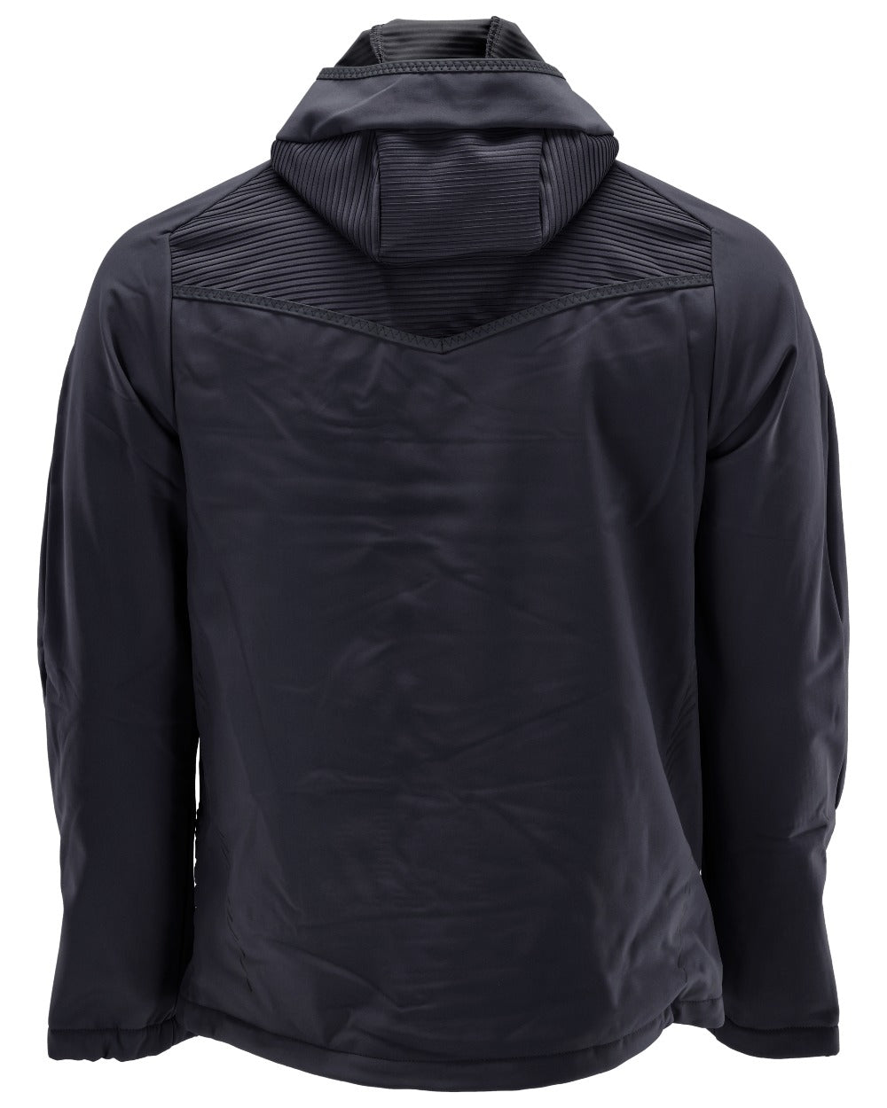 Dark Navy Coloured Mascot Workwear Mens Customized Softshell Jacket With Hood on white background 