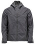 Stone Grey Coloured Mascot Workwear Mens Customized Softshell Jacket With Hood on white background 