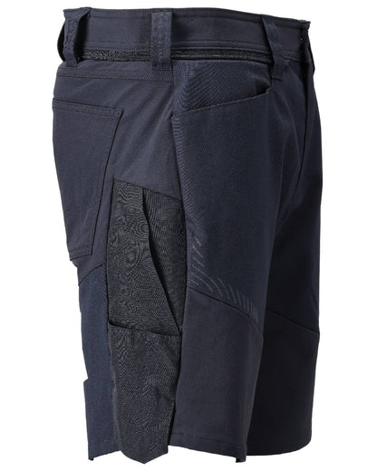 Dark Navy Coloured Mascot Workwear Mens Customized Stretch Zones Shorts on white background 