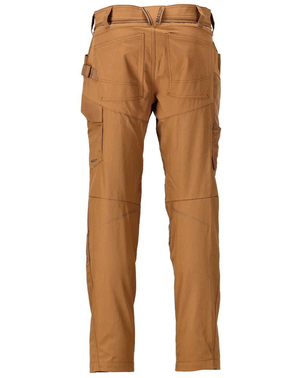 Nut Brown Coloured Mascot Workwear Mens Customized Trousers With Kneepad Pockets on white background 