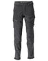 Black Coloured Mascot Workwear Mens Customized Ultimate Stretch Trousers on white background 