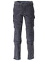 Dark Navy Coloured Mascot Workwear Mens Customized Ultimate Stretch Trousers on white background 