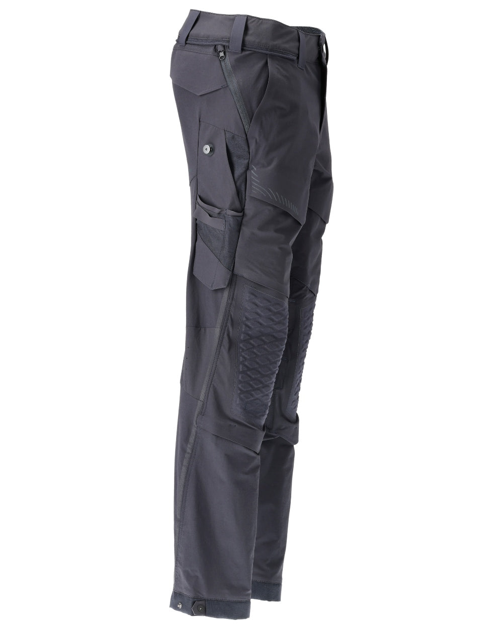 Dark Navy Coloured Mascot Workwear Mens Customized Ultimate Stretch Trousers on white background 