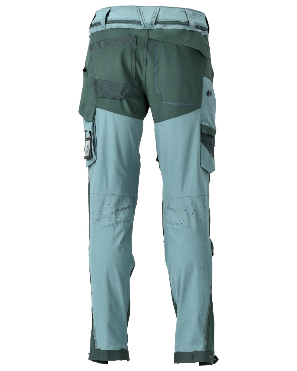 Light Forest Green Coloured Mascot Workwear Mens Customized Ultimate Stretch Trousers on white background 