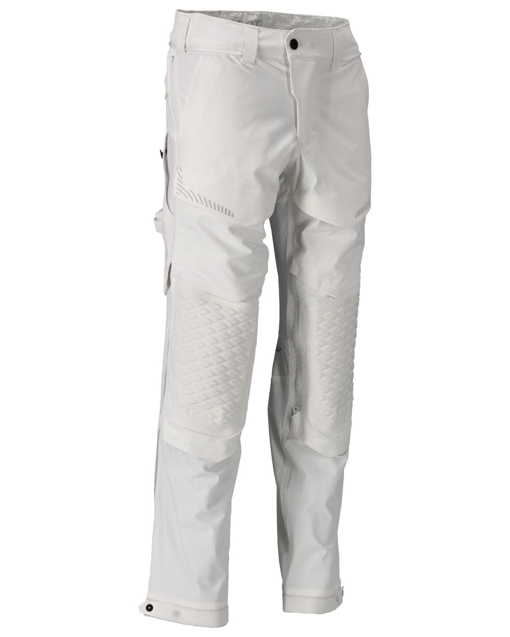 White Coloured Mascot Workwear Mens Customized Ultimate Stretch Trousers on white background 