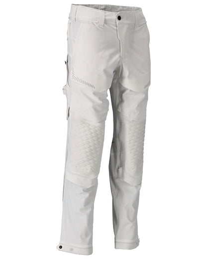 White Coloured Mascot Workwear Mens Customized Ultimate Stretch Trousers on white background 