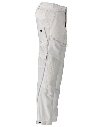 White Coloured Mascot Workwear Mens Customized Ultimate Stretch Trousers on white background 
